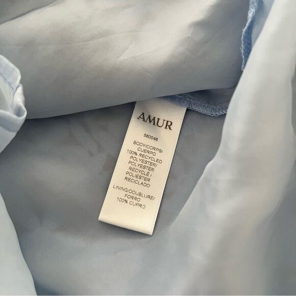 AMUR Evelyn Light Blue Lace Cold Shoulder Mini Dress, Size 8 NWOT - Picture 12 of 12